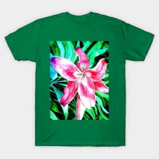 Watercolor big flower T-Shirt